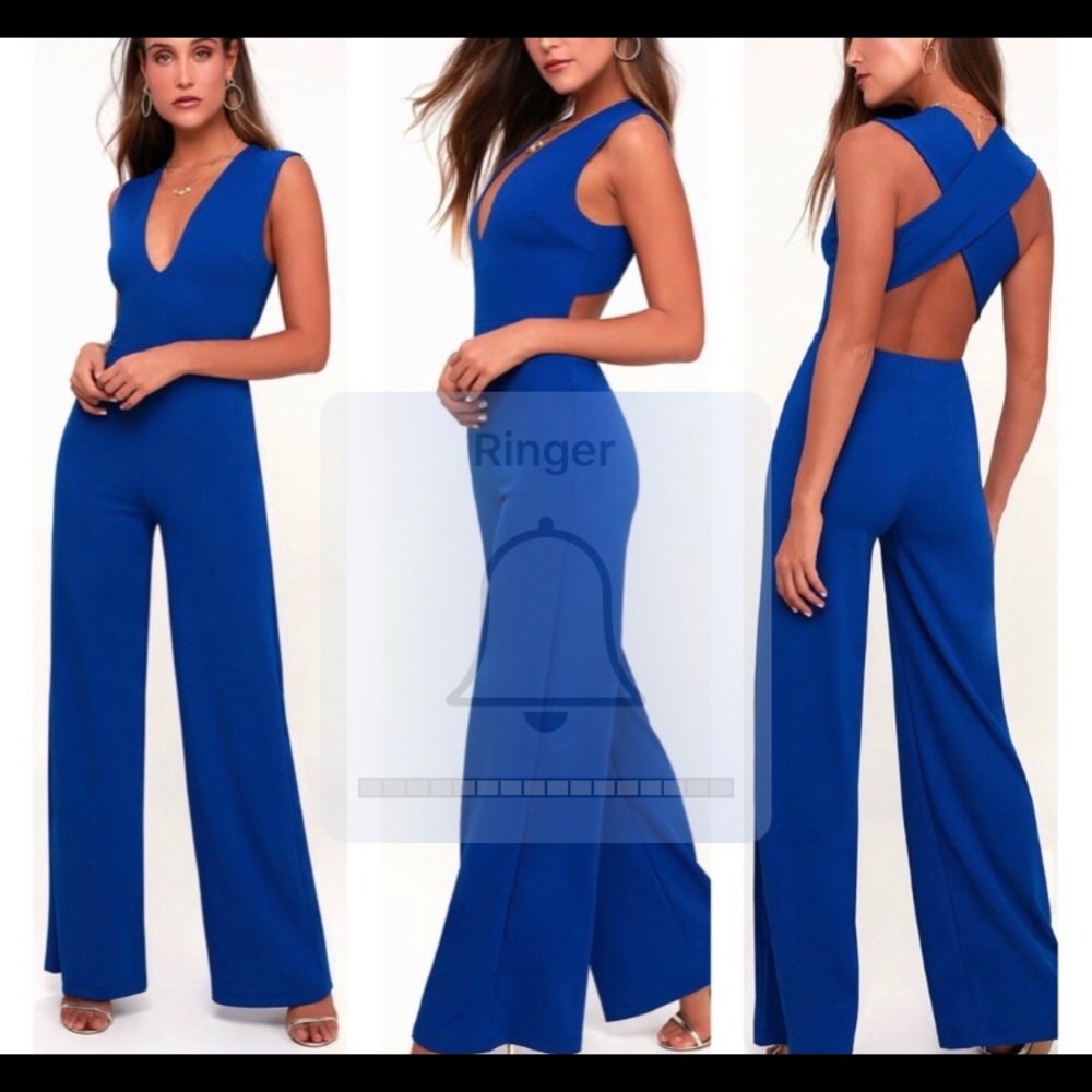 lulus blue jumpsuit